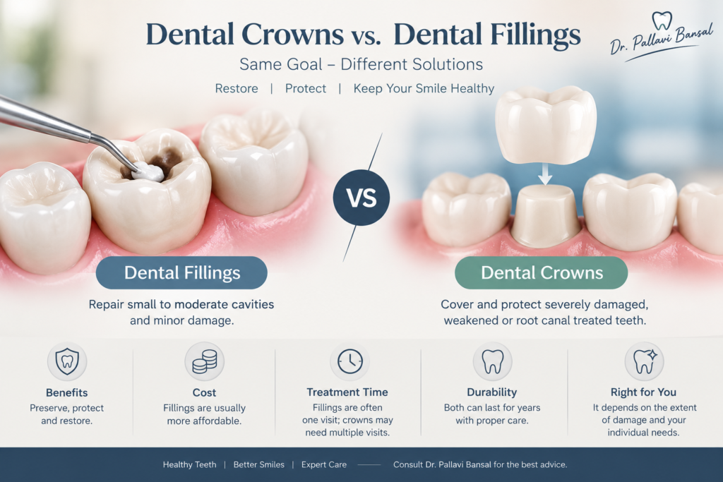 Dental Crowns vs. Dental Fillings