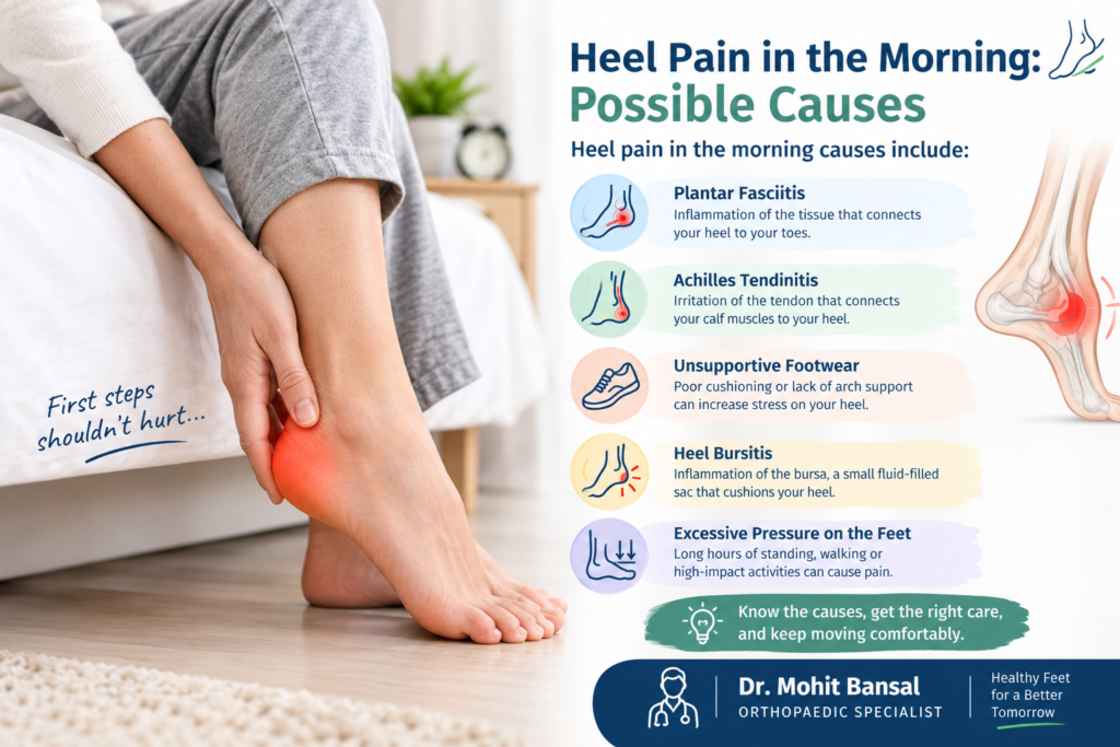 Heel pain in the morning causes